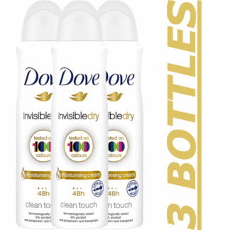 Dove Invisible Dry Spray, 150ml per bottle, 3 bottles total