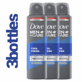 Dove Men Cool Fresh Spray, 150ml per bottle, 3 bottles total