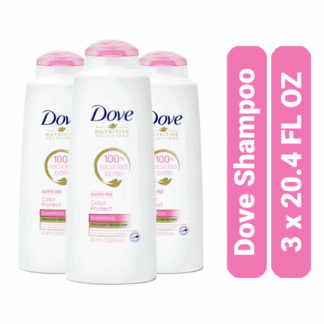 Dove Color Protect Shampoo, 20.4oz per bottle. 3 bottles total